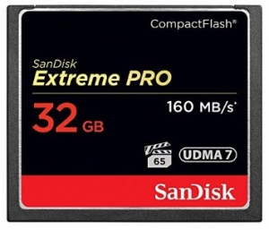SanDisk Extreme Pro Compact Flash 32GB Read/150MB Write 65/MB Extreme Pro Compact Flash 32GB Read/150MB Write 65/MB