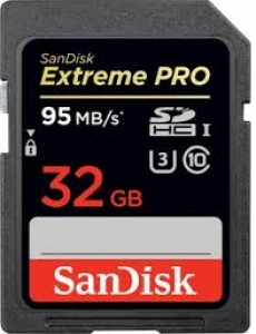 SanDisk Extreme Pro 32 GB SDHC CARD Read/Write 95MB/sec V30 UHS-I U3 Extreme Pro 32 GB SDHC CARD Read/Write 95MB/sec V30 UHS-I U3