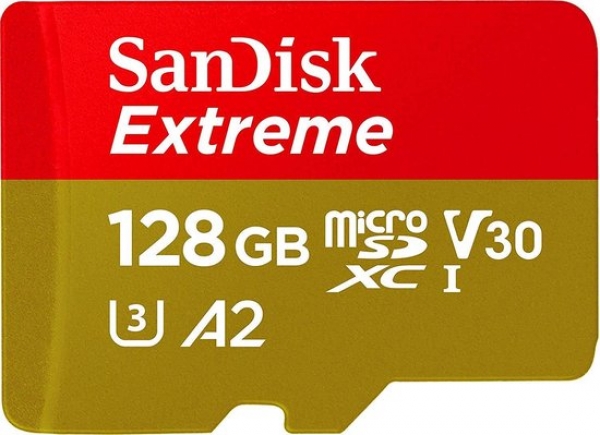 128GB MicroSDXC sandisk Extreme card for Gaming SDSQXA1-128G-GN6GN