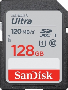 Sandisk 128GB SDXC Sandisk Ultra 120MB/s Class 10 UHS-I SDSDUN4-128G-GN6IN