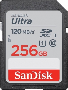 Sandisk 256GB SDXC Sandisk Ultra 120MB/s Class 10 UHS-I SDSDUN4-256G-GN6IN