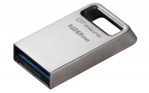 Kingston DTMC3G2/128GB, 128GB DataTraveler Micro 200MB/s Metal USB 3.2 Gen 1