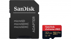 Sandisk 32GB MicroSDHC Sandisk Extreme Pro R100/W90 C10 U3 V30 A1...