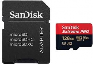Sandisk 128GB MicroSDXC Sandisk Extreme Pro R170/W90 C10 U3 V30 A2...