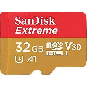 Sandisk 32GB MicroSDHC Sandisk Extreme card for Gaming SDSQXAF-032G-GN6GN