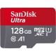 128GB MicroSDXC Sandisk Ultra 140MB C10 U1 A1 met adapter SDSQUAB-128G-GN6MA