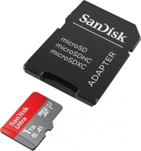 Sandisk 1TB MicroSDXC Sandisk Ultra 150MB C10 U1 A1 met adapter SDSQUAC-1T00-GN6MA