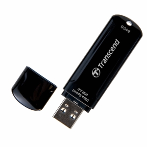 Transcend TS64GJF600, 64GB, USB2.0, Pen Drive, MLC, Black