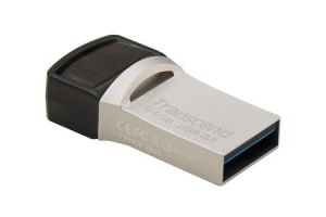Transcend TS64GJF890S, 64GB, USB3.1, Pen Drive, OTG, Type AC, Silver