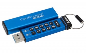 Kingston DT2000/64GB, 64GB Keypad USB 3.0 DT2000, 256bit AES Hardware Encrypted