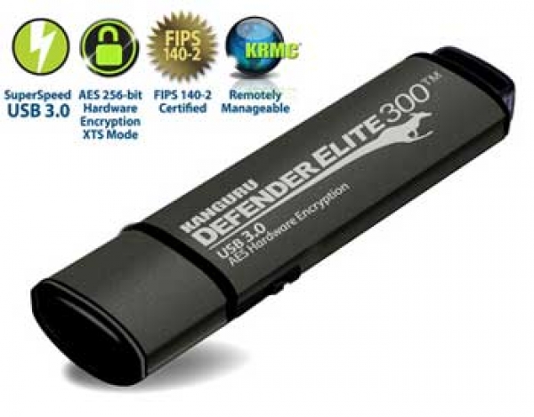32GB Defender Elite300 Encrypted USB 30 Flash Drive FIPS 1402 Level 2