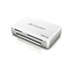 Transcend TSRDF8W2, All-in-1 Multi Memory Card Reader, USB 3.0/3.1 Gen 1, White