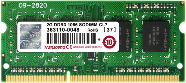 Transcend 2GB SO-DIMM DDR3 2GB SO-DIMM DDR3